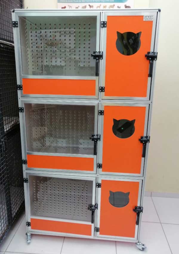 Kedi Pansiyonu 3 Bölmeli ve Kumlu