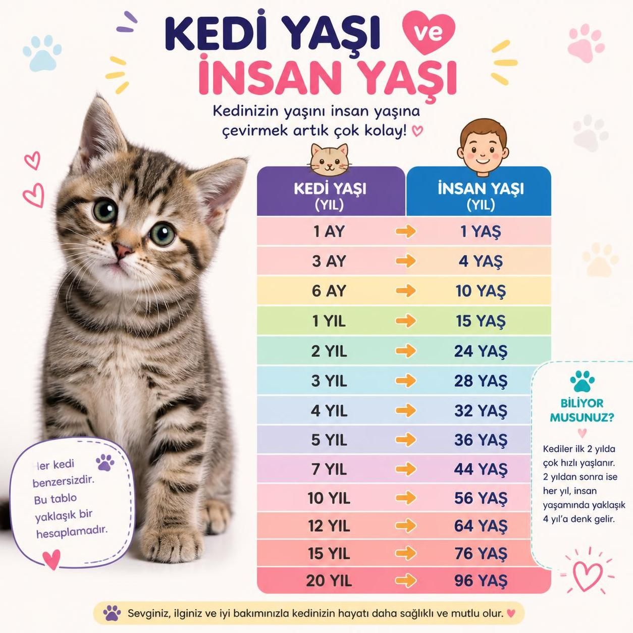 kedi yaşı hesaplama aracı ile evcil dostunuzun gerçek yaşını kolayca öğrenin. kedinizi daha iyi anlayın ve ona uygun bakım sağlayın.