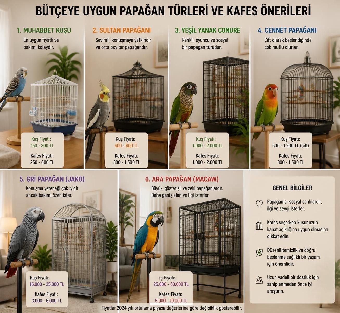 yılında papağan fiyatları rehberi: farklı papağan türleri ve bütçenize uygun en iyi seçenekleri keşfedin.