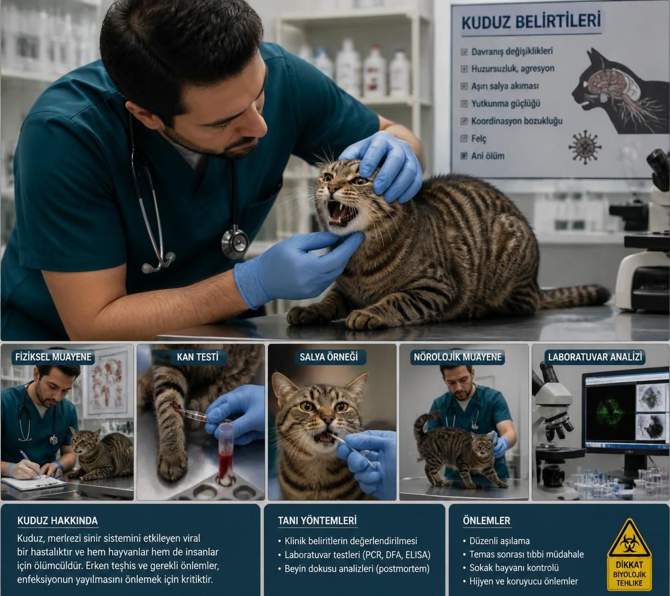 kuduz kedi belirtileri nelerdir ve nasıl anlaşılır? kuduz hastalığının kedi üzerindeki belirtilerini öğrenin, erken teşhis için dikkat edilmesi gereken işaretleri keşfedin ve gerekli önlemleri alın.