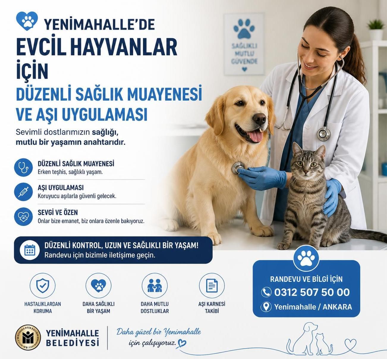 yenimahalle veteriner kliniği, evcil hayvanlarınızın sağlığı için güvenilir ve profesyonel sağlık hizmetleri sunar. sevgi dolu bakım ve uzman veterinerlerle en iyi desteği sağlayın.